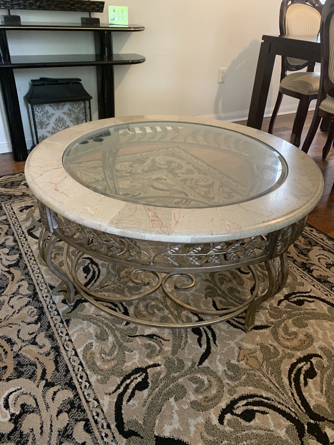 marble & wrought iron Coffee / Center table - photo 5