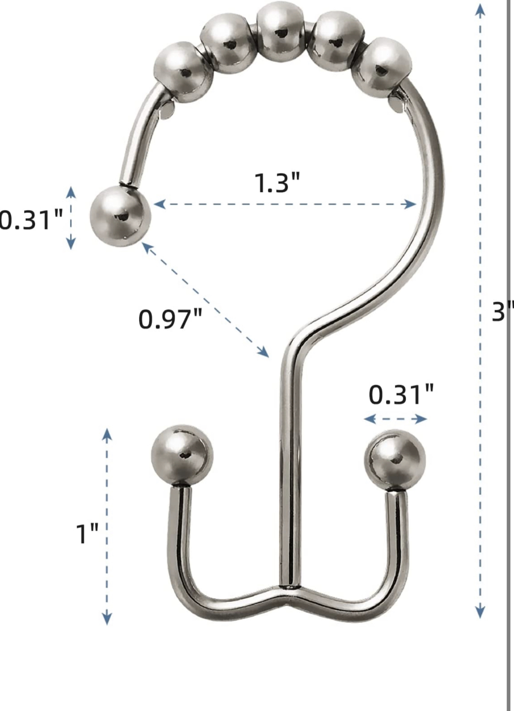 Shower Curtain Hooks, image indicator(5)