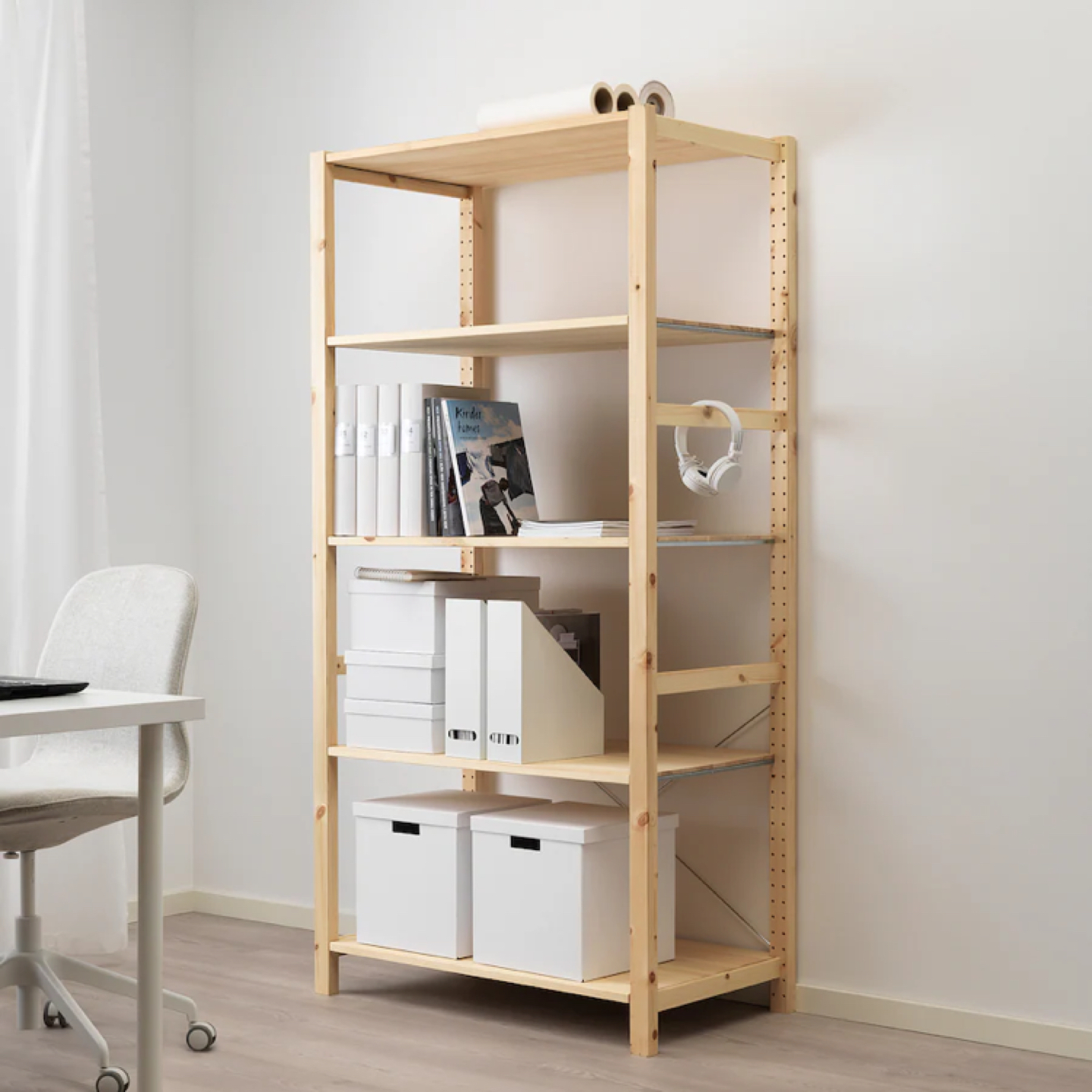 IKEA IVAR Shelf unit, pine, 89x50x226 cm (35x19 5/8x89 ")