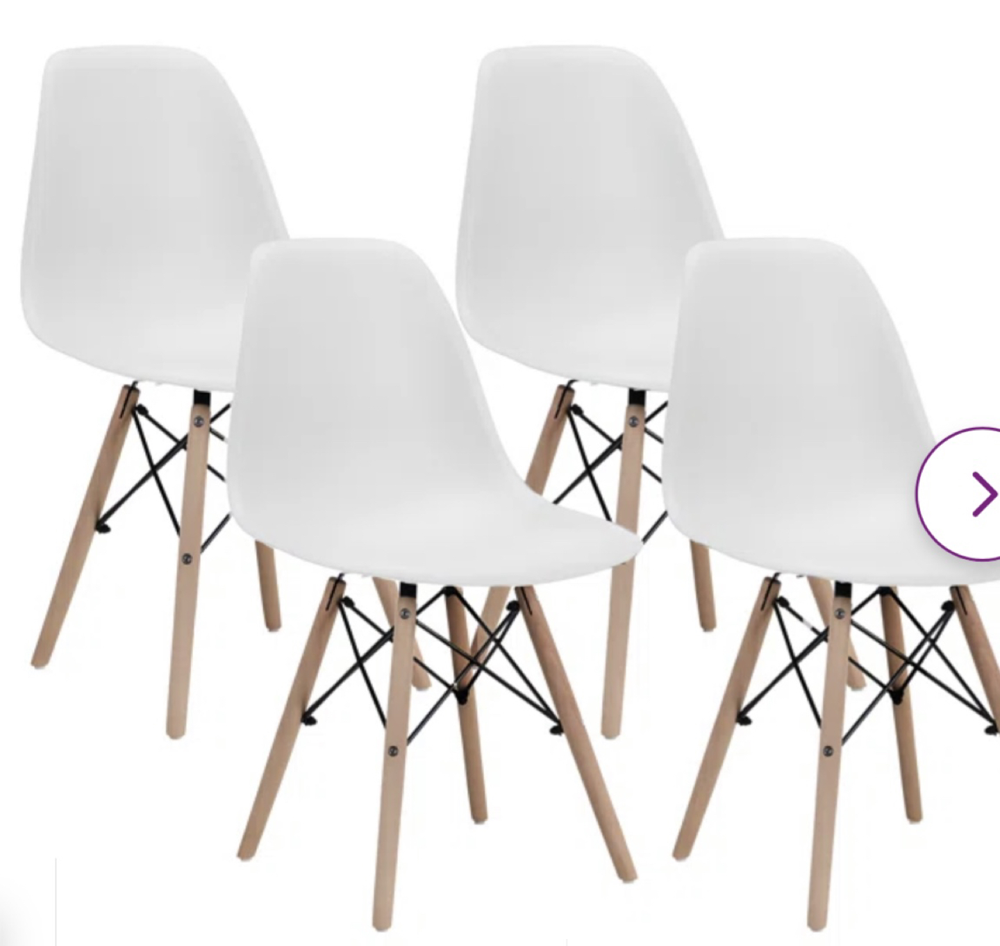 White chair, dining chair thumbnail