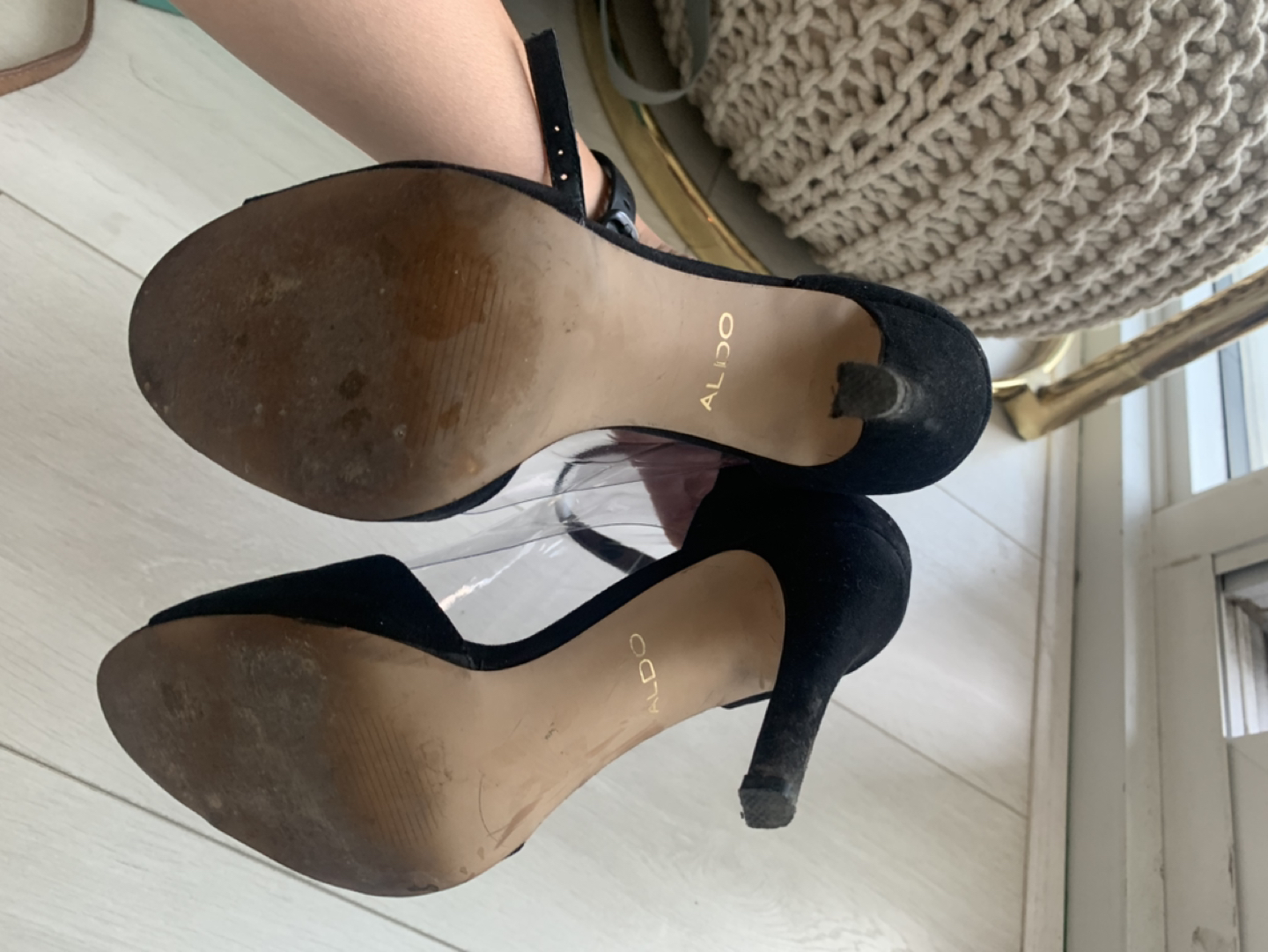 Aldo Size 7 Black Strap Heels image indicator(5)