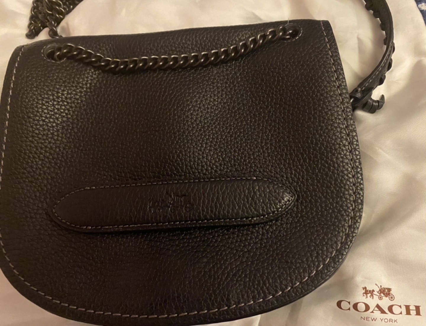 Coach pebbled leather bag brand new w/ dust bag - photo 4