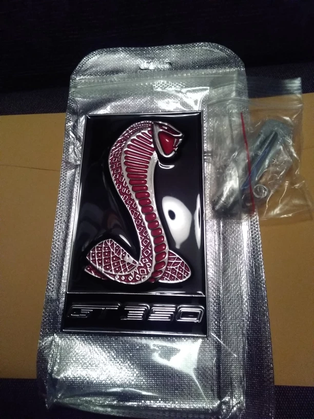MUSTANG GT350 BOLT ON FRONT GRILLE EMBLEM. FREE SHIPPING thumbnail