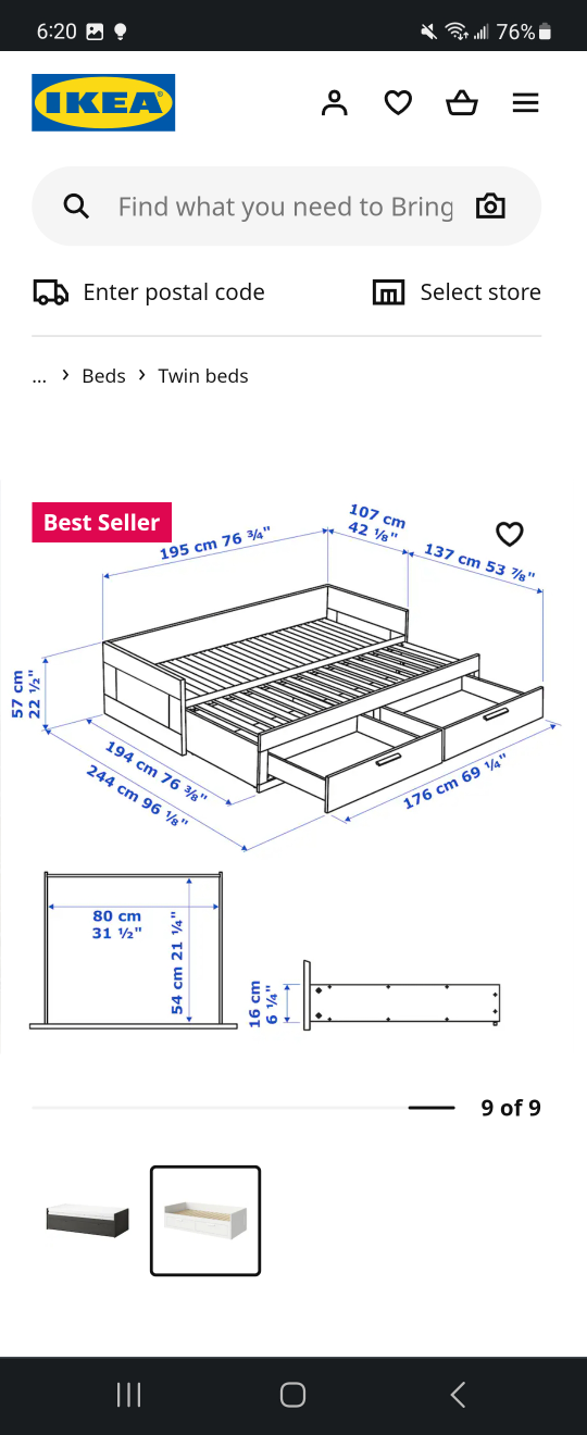 Ikea day bed+mattress for sale
