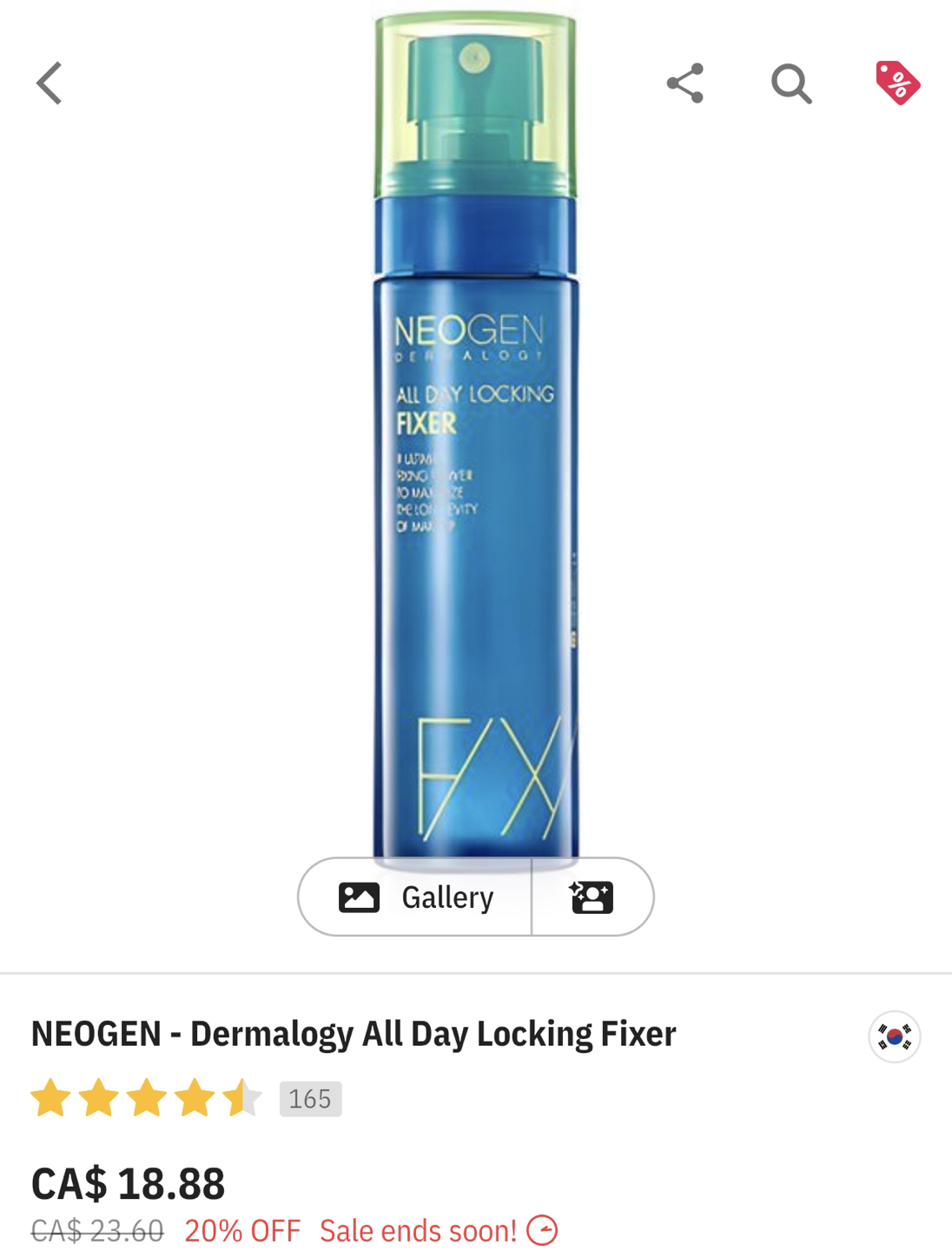 Korean Makeup: Neogen Setting Spray thumbnail