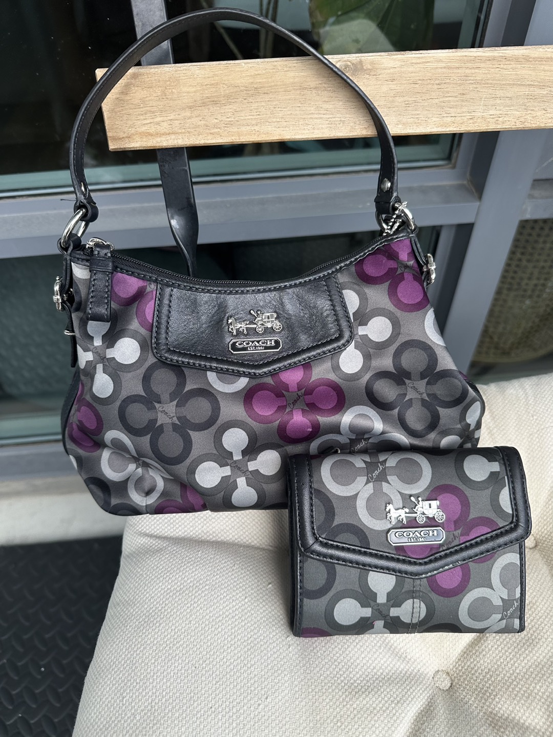 Coach Handbag and Wallet Set