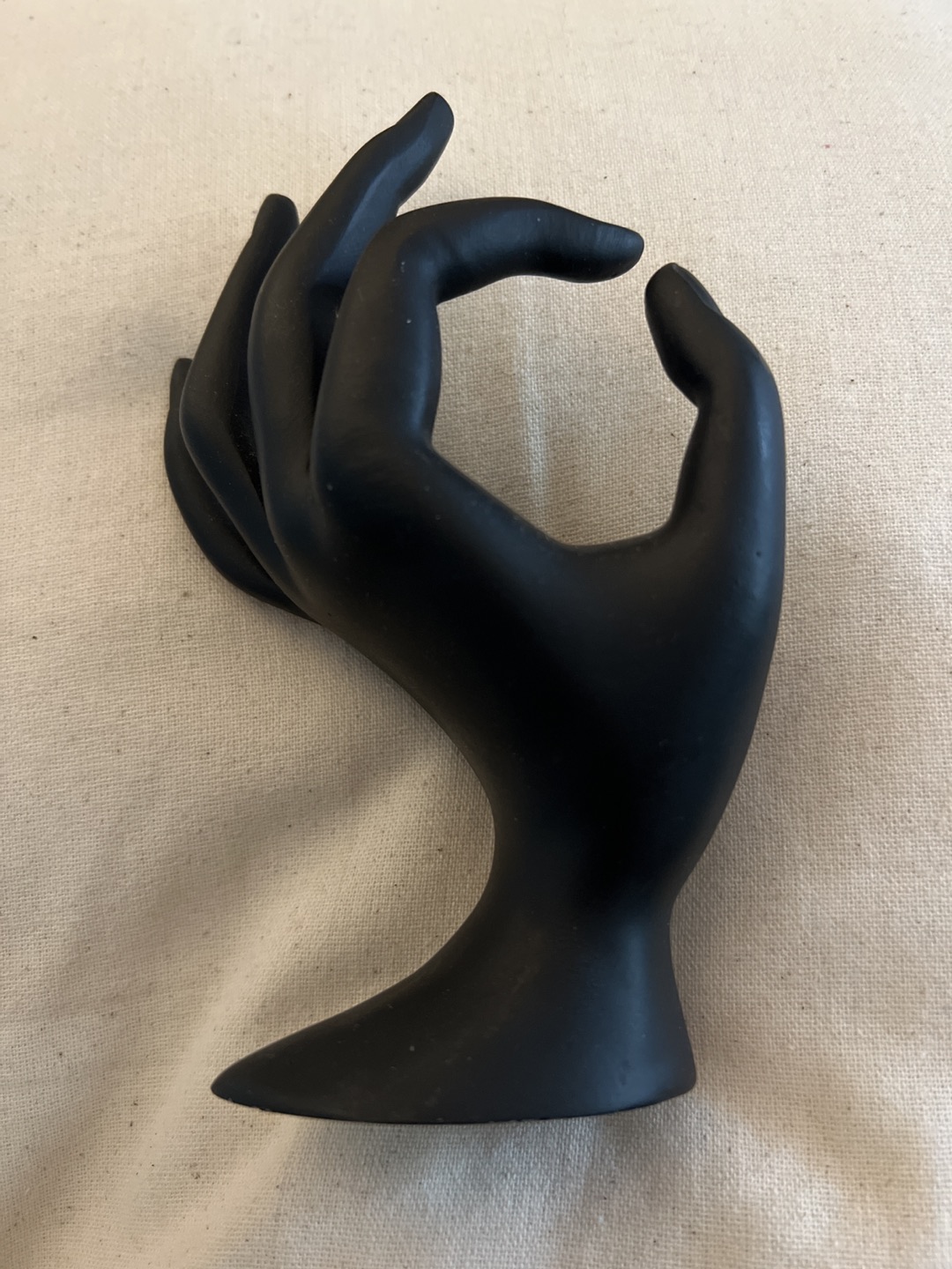 Black porcelain hand sculpture