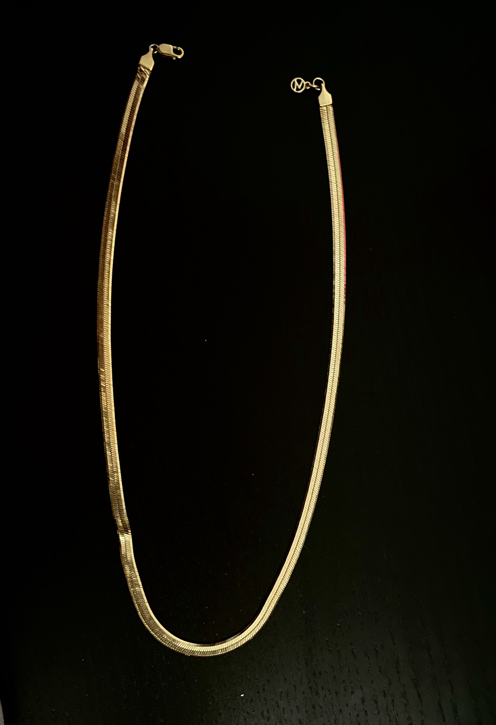 Real gold chain flat 18k