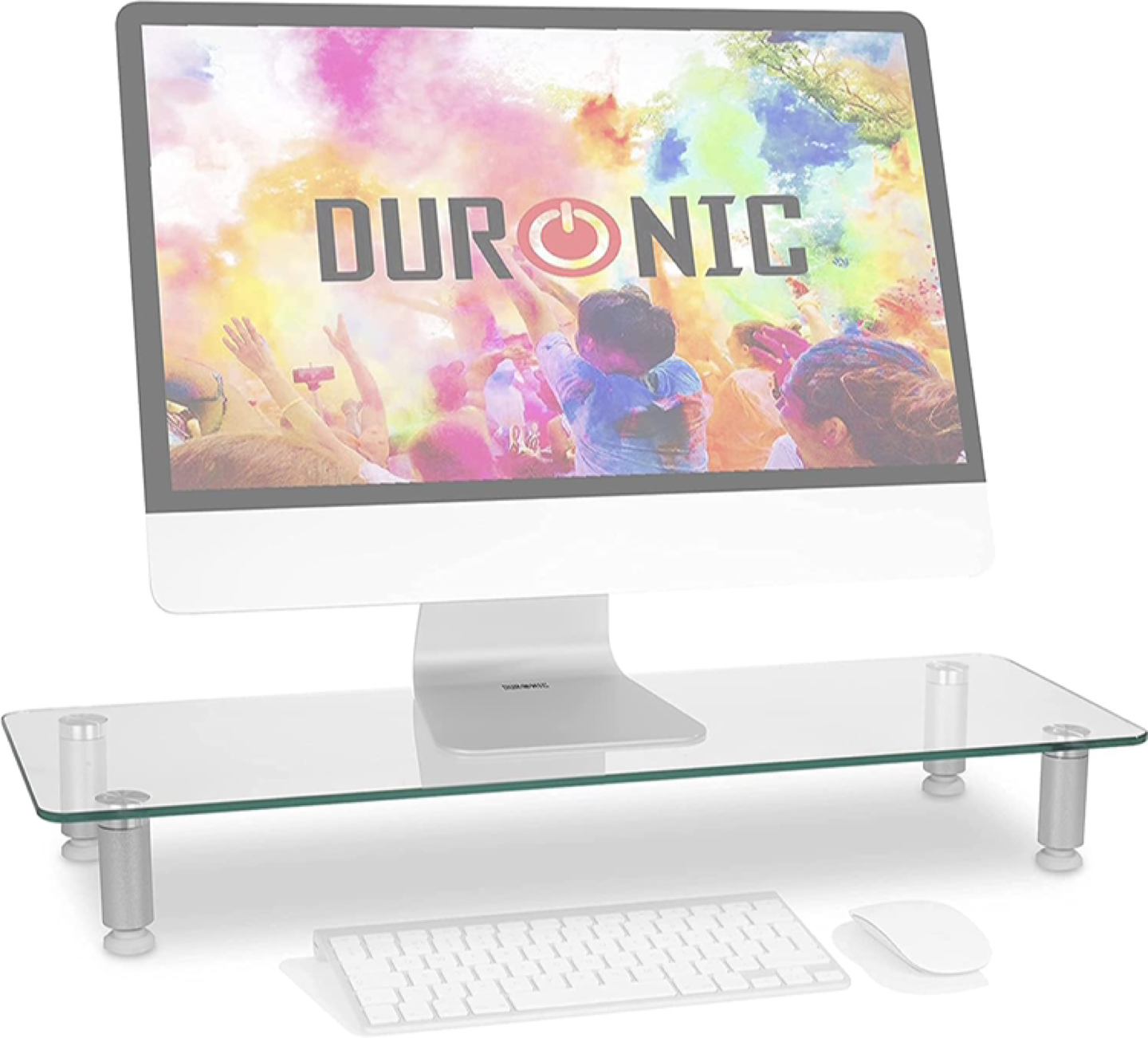 Clear Glass Stand Riser for PC Computer Monitor/Laptop and TV