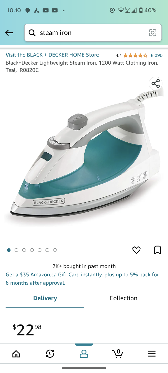 New steam iron - pack not opened