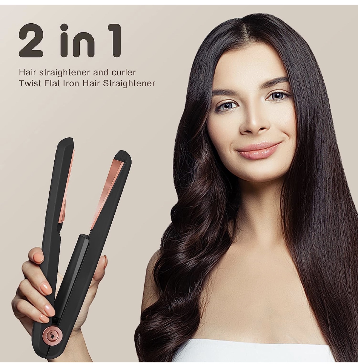 Cordless Hair Straightener and Curler 2 In 1, image indicator(2)
