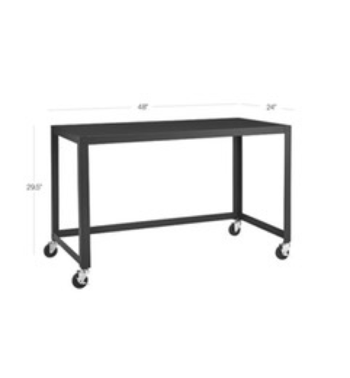 CB2 Go Cart Black Rolling Desk - photo 5
