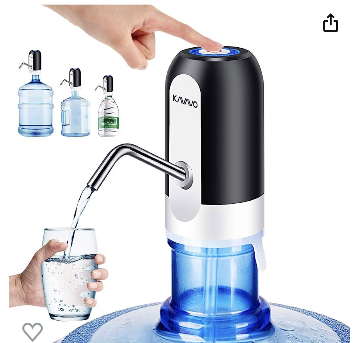 Brand new BPA free chargeable Water Bottle Pump image indicator(4)