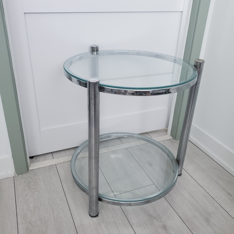 glass coffee table- side table - photo 2