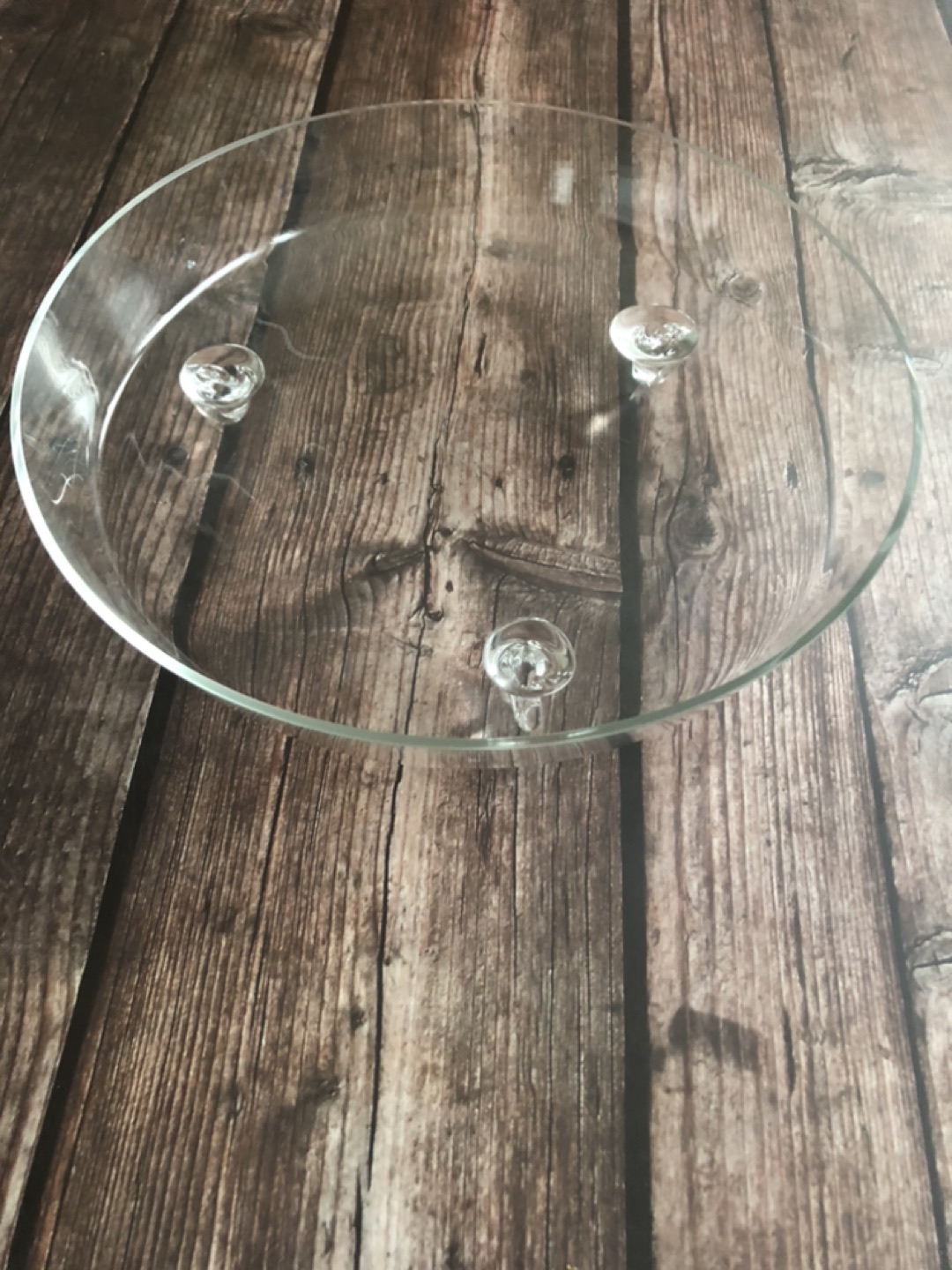 Footed Glass Serving Bowl #freecycle