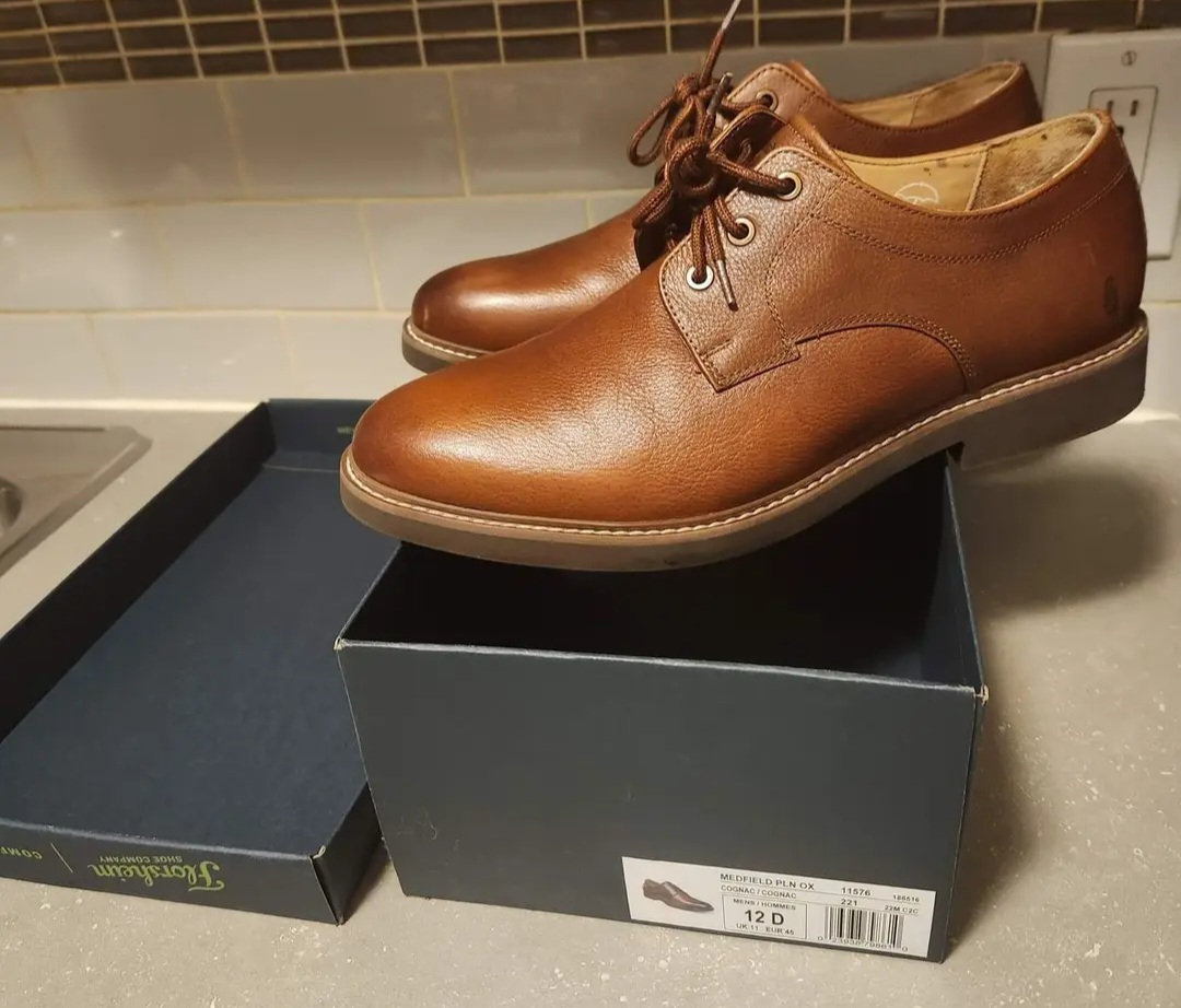MENS BROWN HUSH PUPPY DRESS SHOES thumbnail