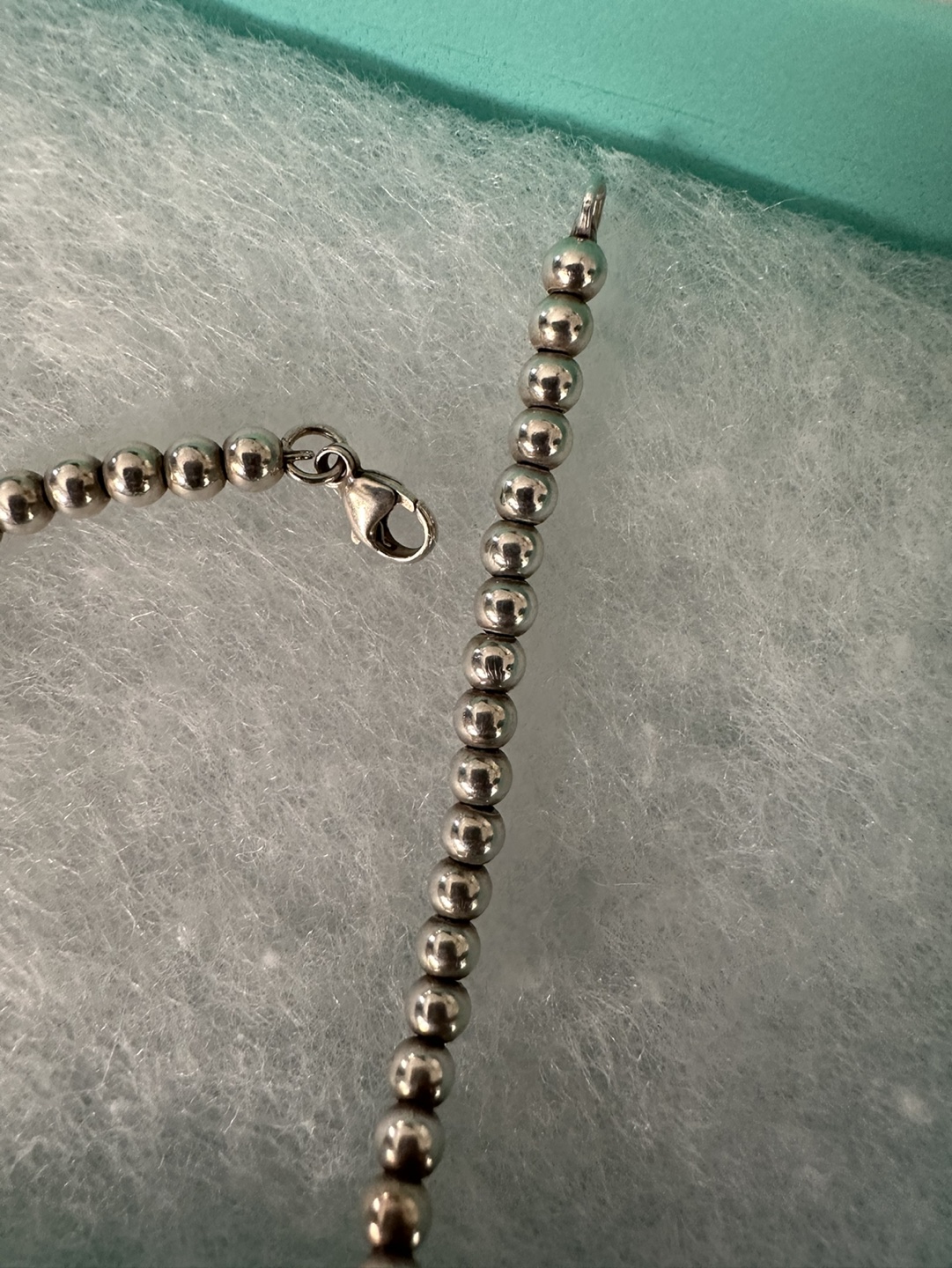 Tiffany’s Heart Tag Bead Necklace 16 inch - photo 5