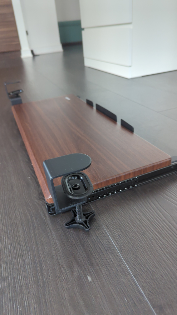 Clamp-on Keyboard Under Desk Mount Slider Tray