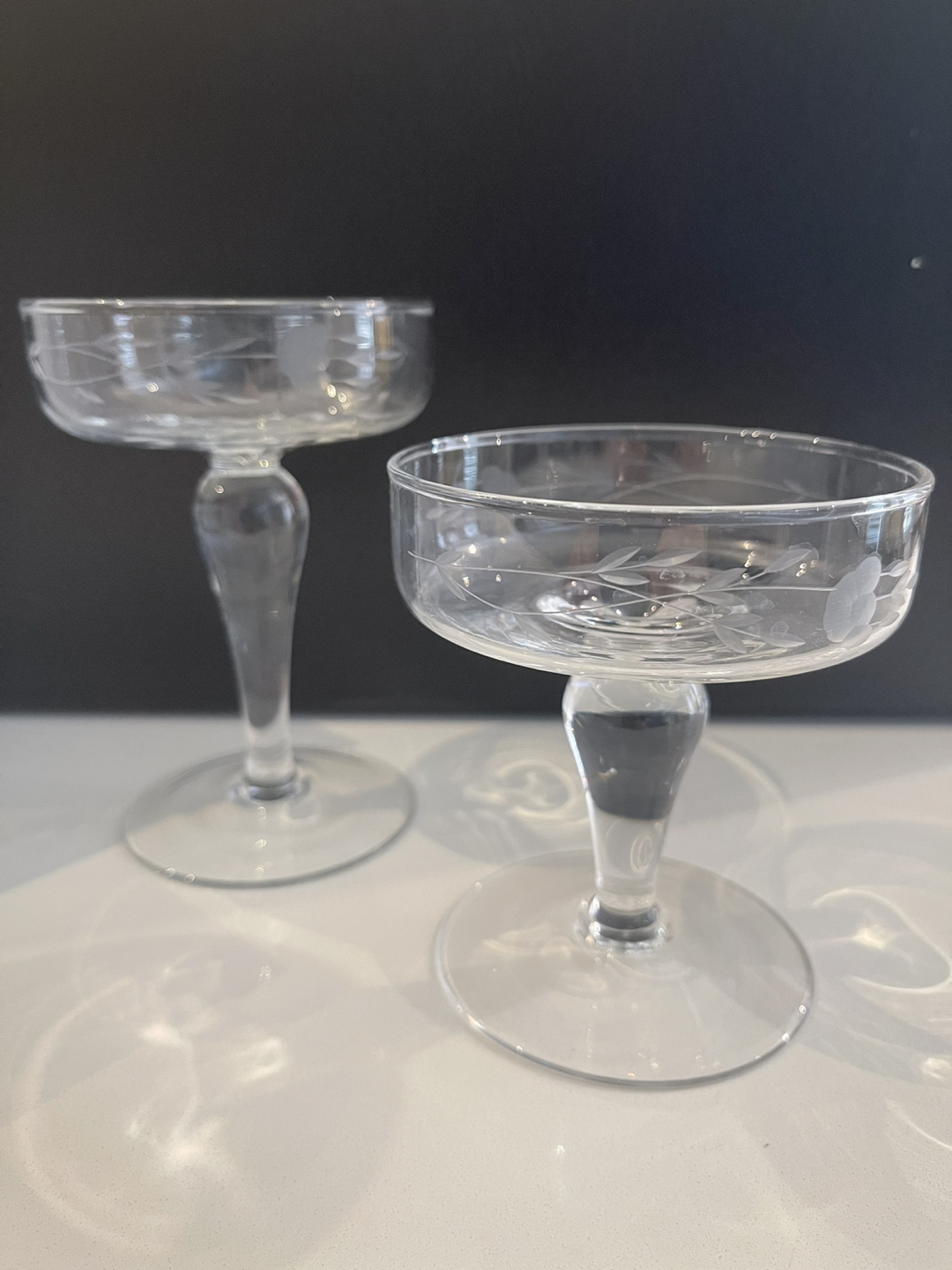 Princess House Handblown Crystal 2 Pc. Pillar Candleholders. image indicator(3)