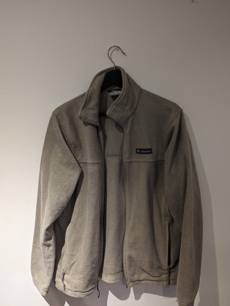 Columbia gray fleece jacket mens Small S #freecycle
