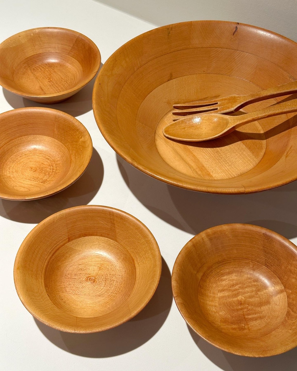 Vintage Heritage Baribeau Wooden Salad Bowl Set thumbnail