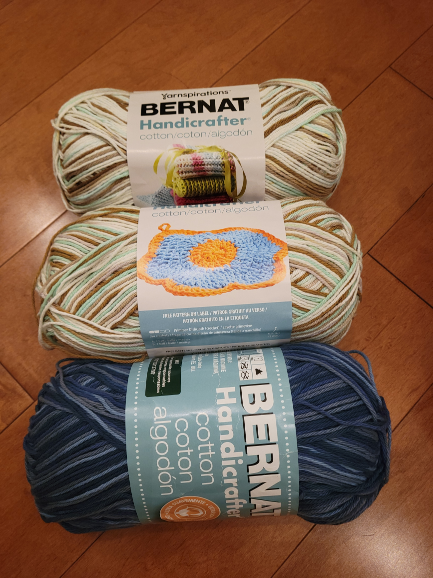 Bernat Handicrafter cotton yarn bundle of 3 thumbnail