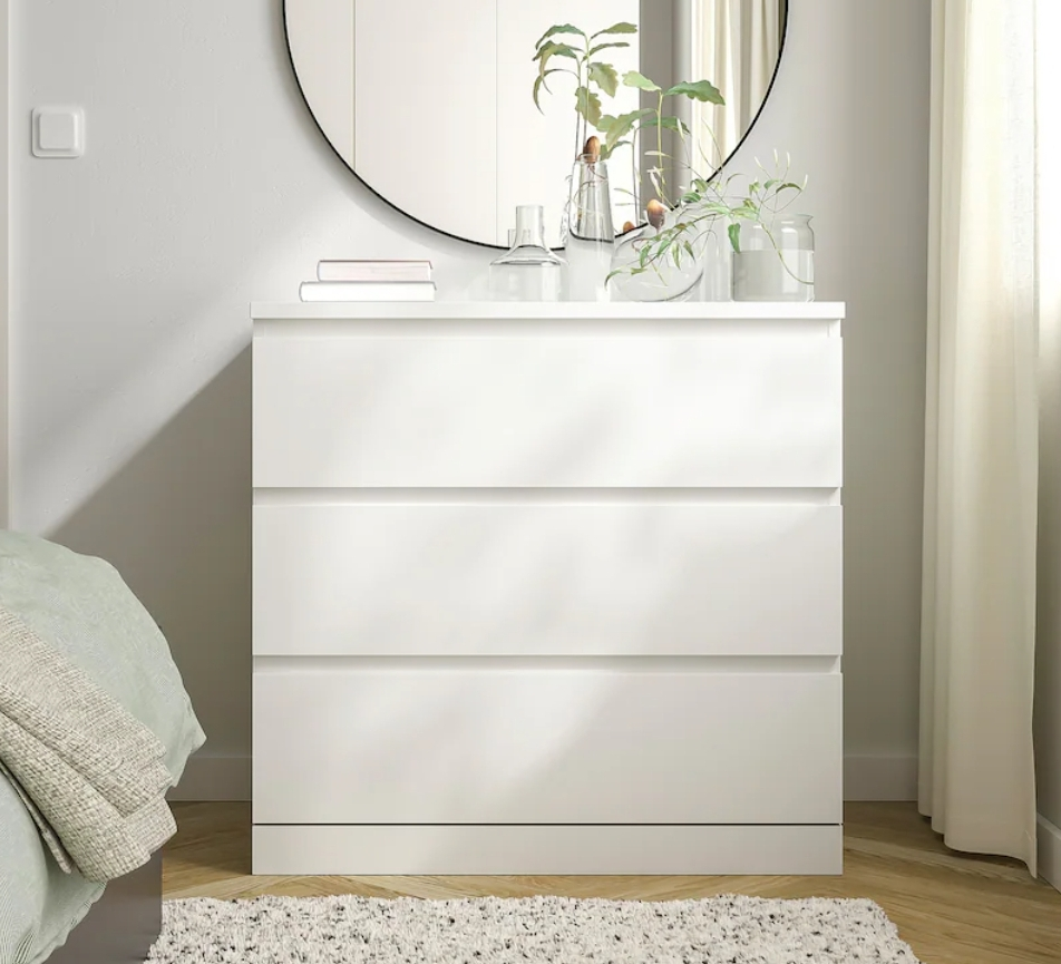 3-drawer chest, white,  - photo 2
