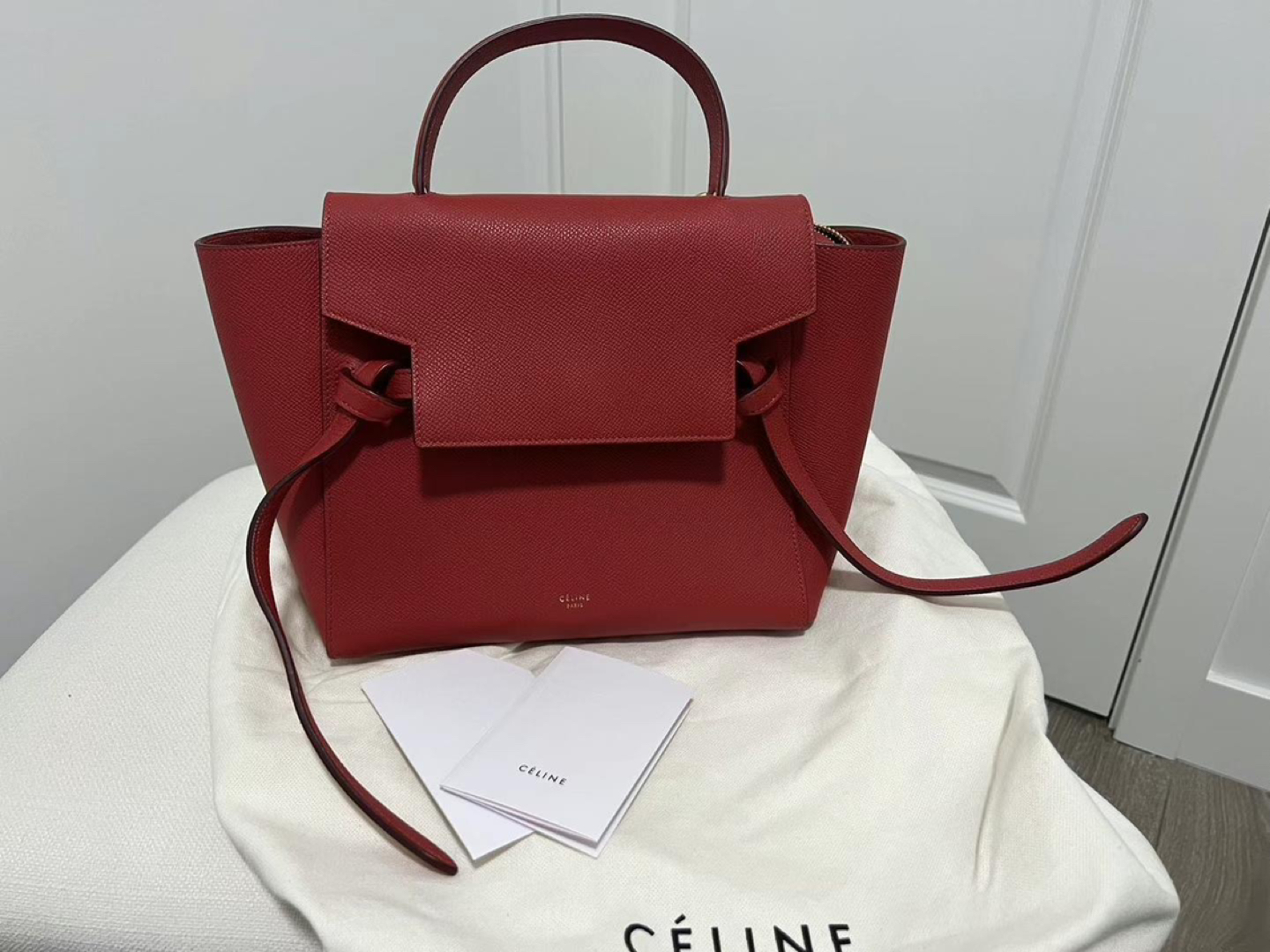 100% Authentic Celine mini belt flap thumbnail