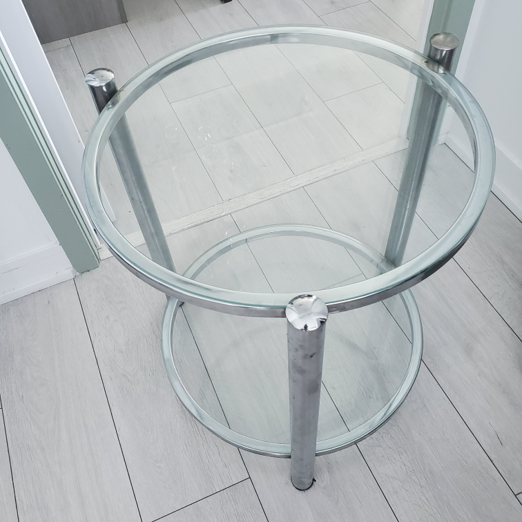 glass coffee table- side table