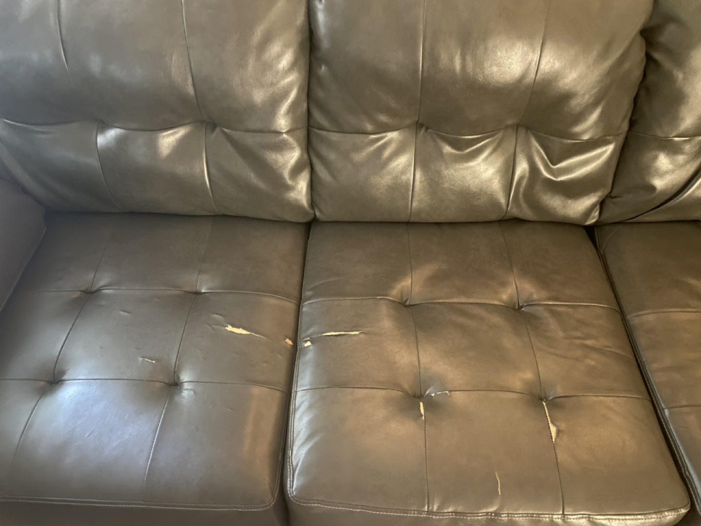 Large Dark Brown Sectional Couch - photo 4