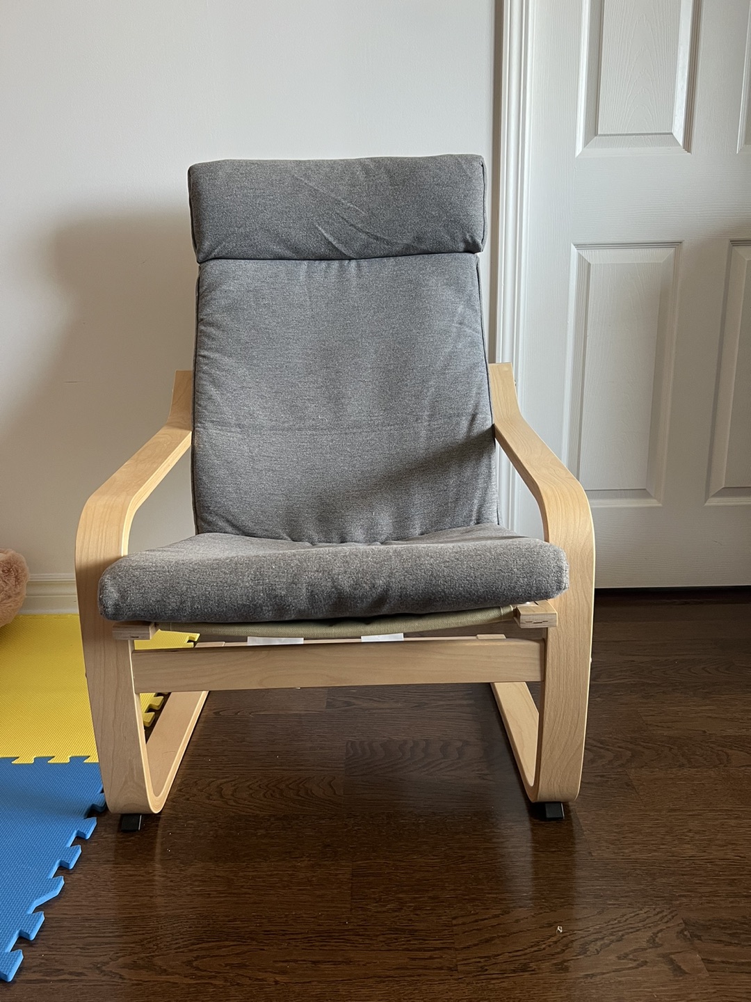 Ikea poang arm chair with plush cushion image indicator(2)