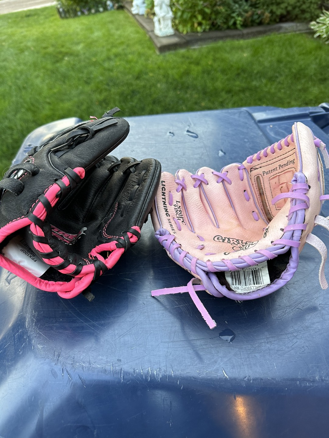 2 girls baseball gloves thumbnail