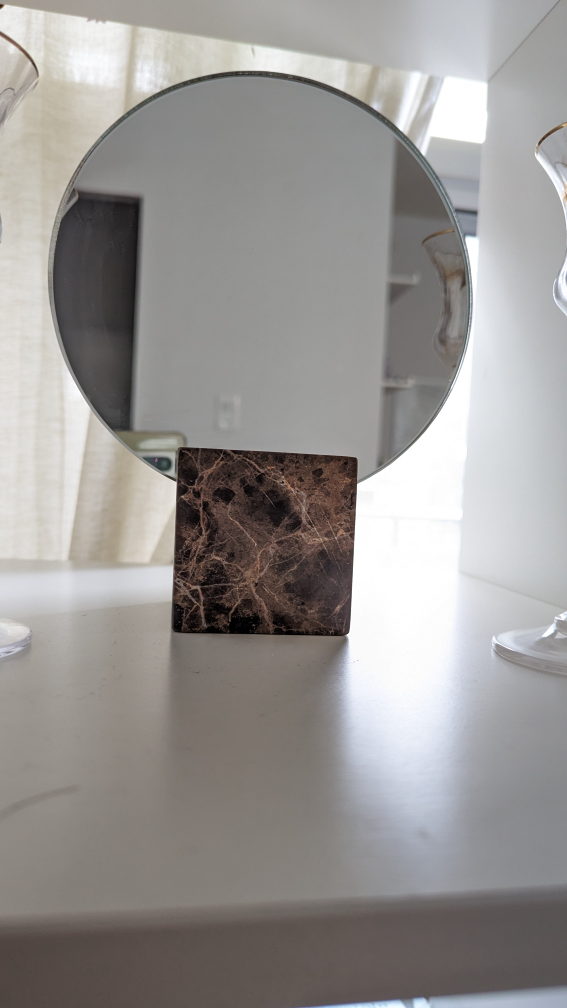 Marble base small mirror (Moving sale. will donate soon)
