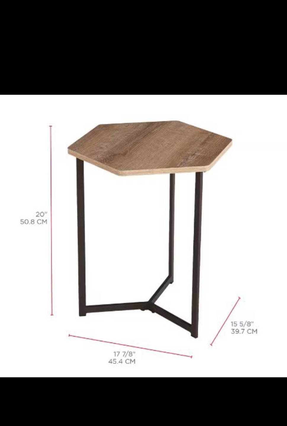 Hexagon Side Tables Set of 2 - photo 2