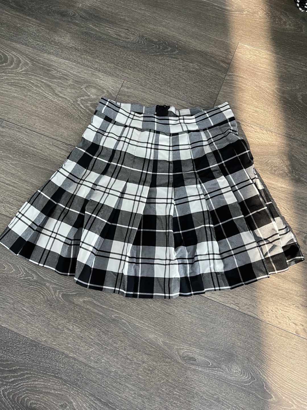 Black and White Plaid Skirt