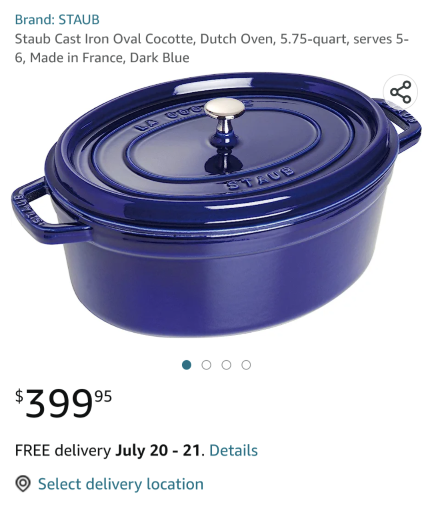 ☀️ Staub La Cocotte Staub (blue, rooster) - photo 4