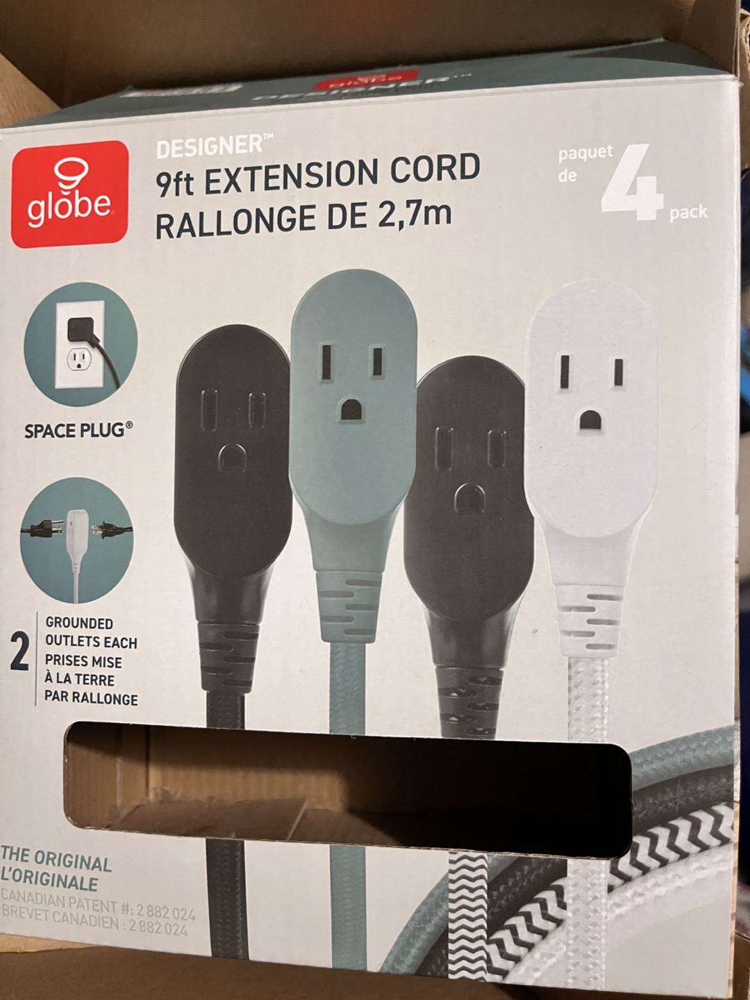 9ft Extension Cord - 4 cords 💰
