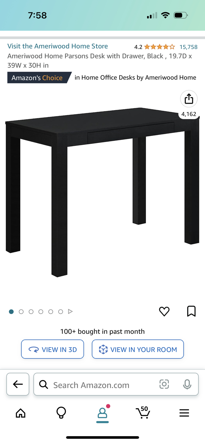 Compact Desk with Drawer - photo 2