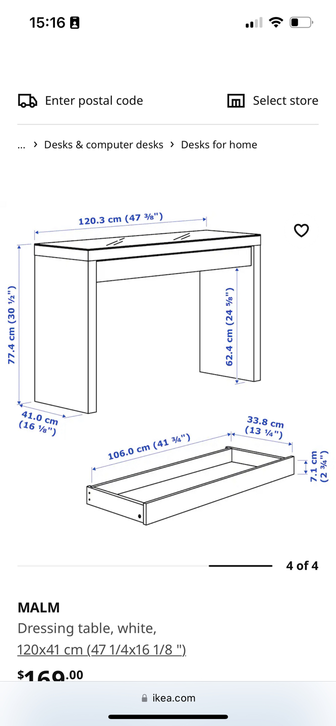 Ikea MALM Dressing Table - photo 5
