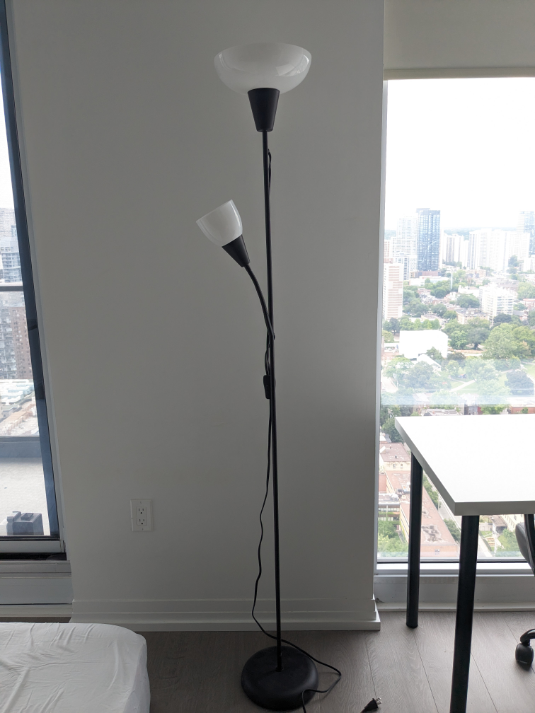 Ikea floor lamp with light bulbs  thumbnail