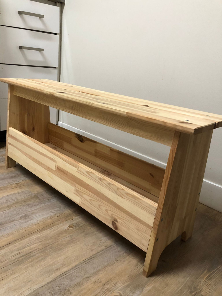IKEA bench with storage in pine wood, 100cm (39 3/8 ")
 - photo 5