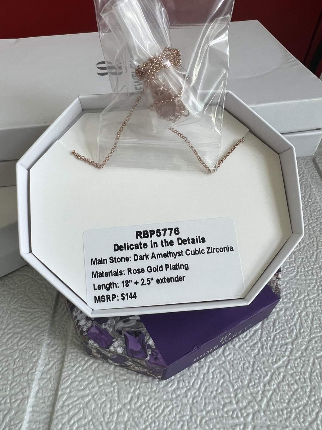 BP Amethyst Necklace - Taylor Swift inspired image indicator(4)