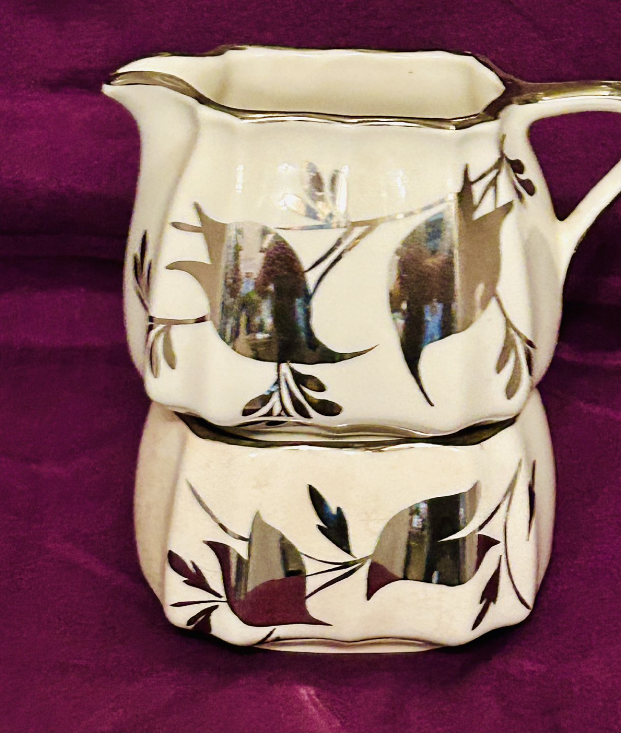 British mid century cream and sugar set thumbnail