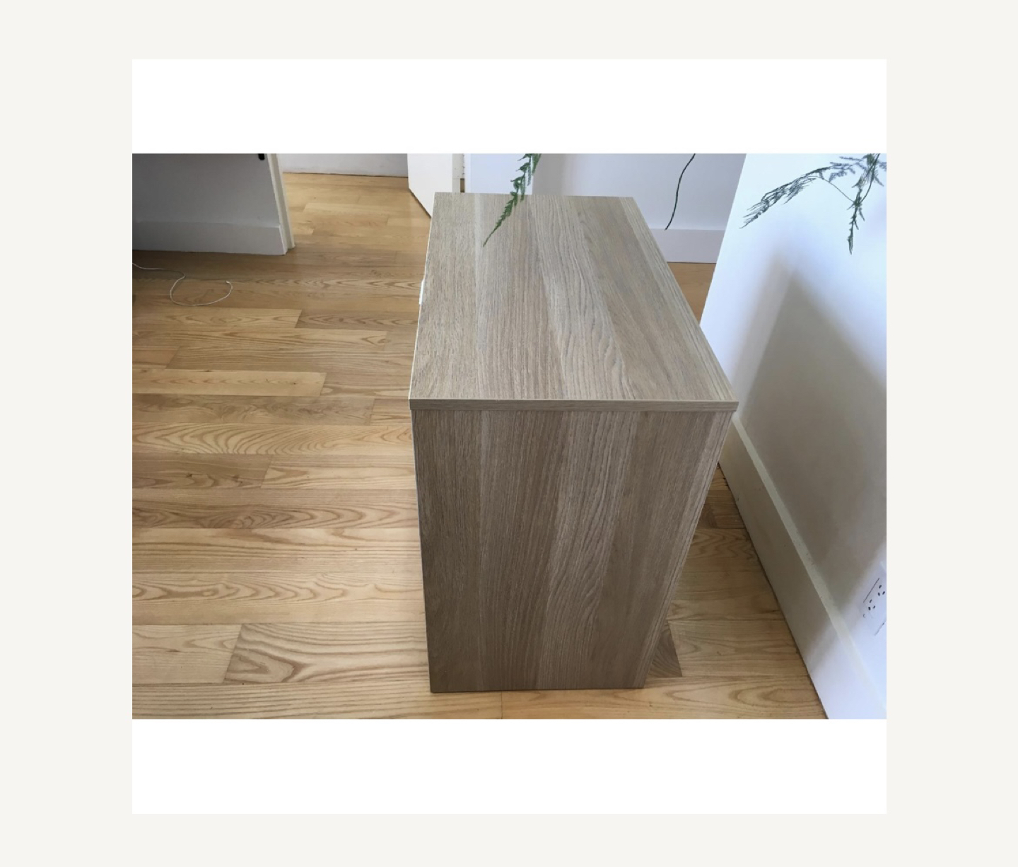 chest of drawers with 3 drawers in bleached oak / white - photo 2