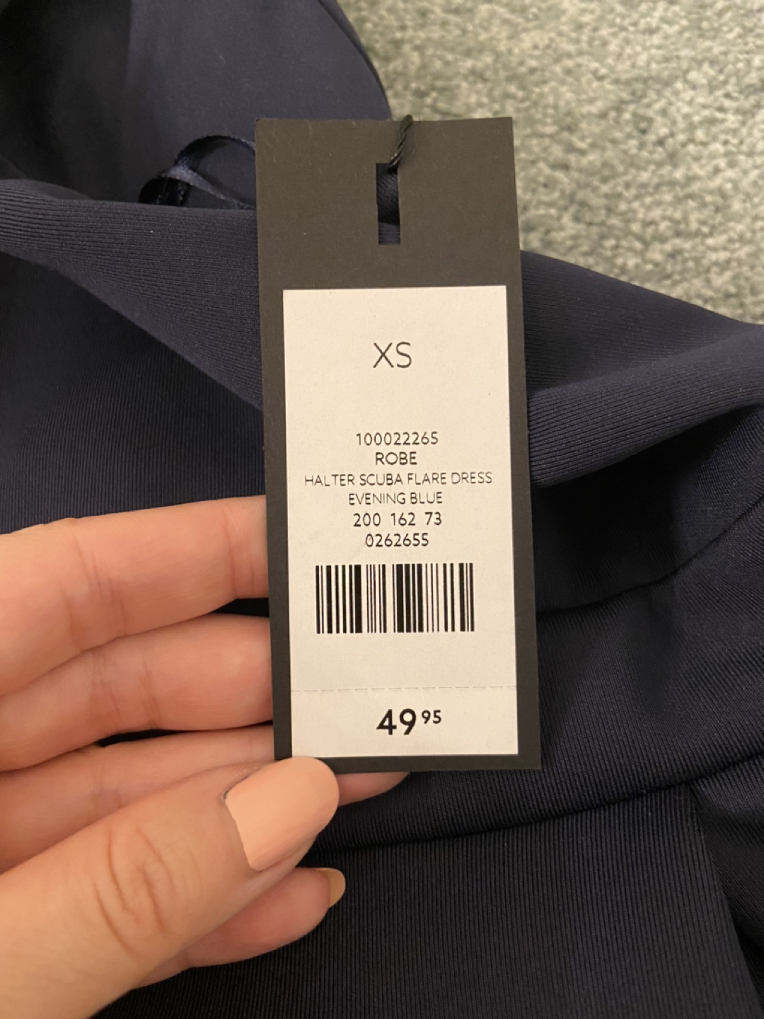 Dynamite Navy Blue Halter Dress XS-S-M (BNWT) image indicator(4)