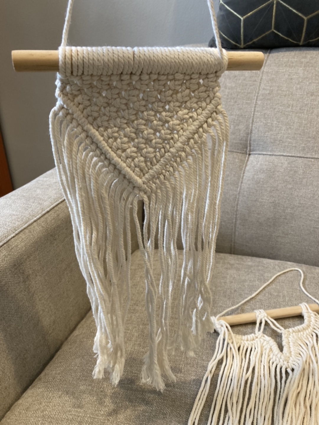 Macramé wall hangings -wall decor set of 3 #freecycle - photo 2