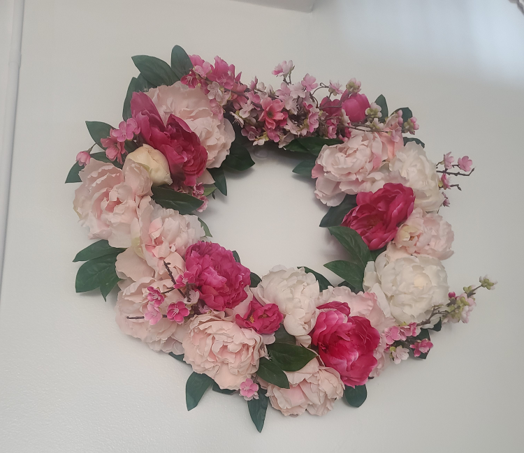 beautiful flower wreaths x2