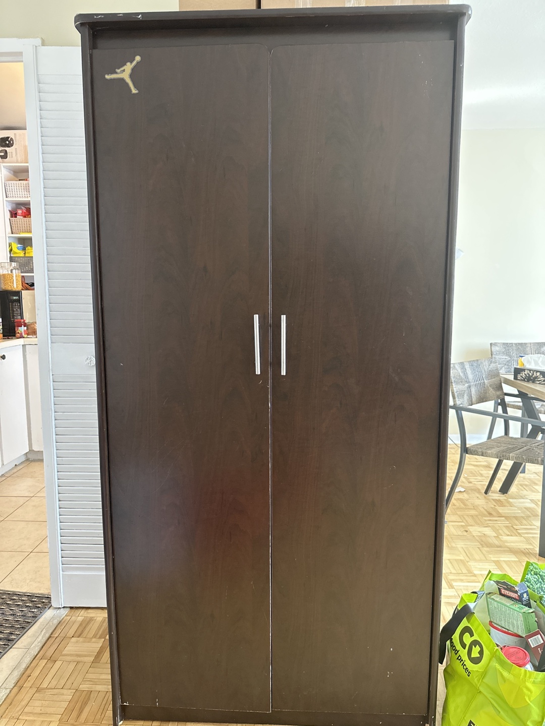 Dark brown wooden cupboard