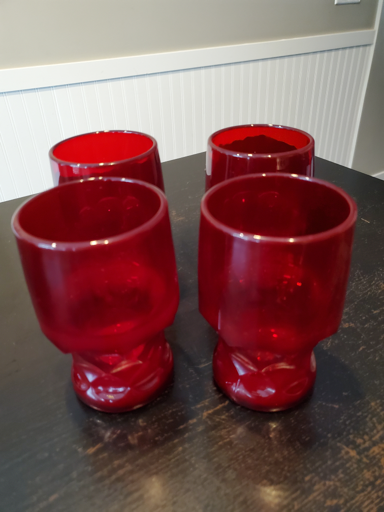Vintage Ruby Red Honeycomb Pitcher set - photo 3