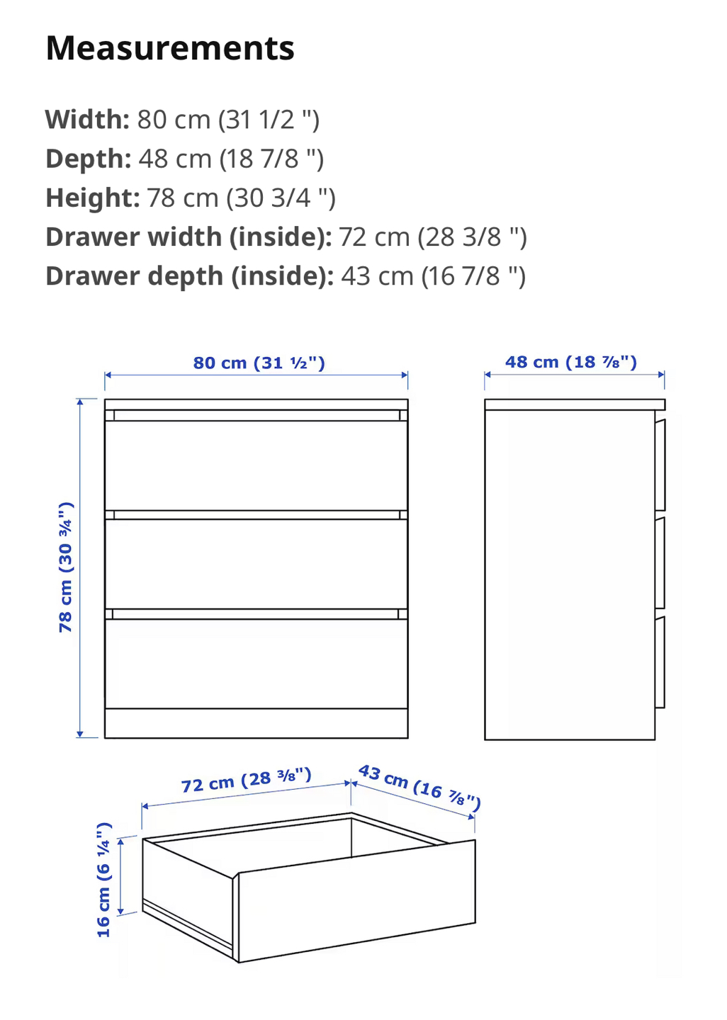 White dresser (IKEA) used for 6 months - photo 2